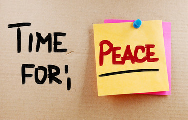 Time For Peace Concept