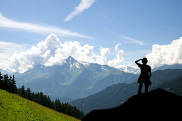 Wanderer im Zillertal - Alpen