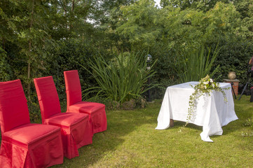 outdoor wedding in the castle