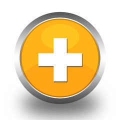 BOUTONS ICONES RONDS COLLECTION JAUNE ORANGE