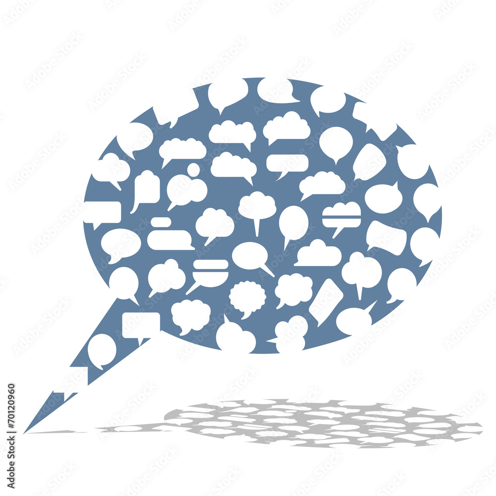 Canvas Prints speech bubble made from small bubbles