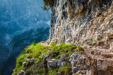 National Park panorama and Dolomiti mountains in Cortina d'Ampez