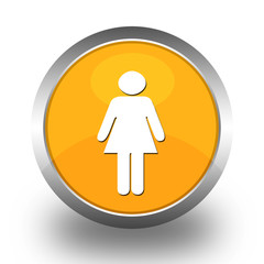 BOUTONS ICONES RONDS COLLECTION JAUNE ORANGE