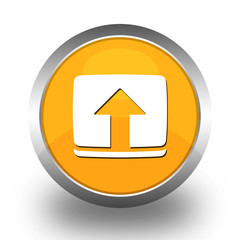 BOUTONS ICONES RONDS COLLECTION JAUNE ORANGE