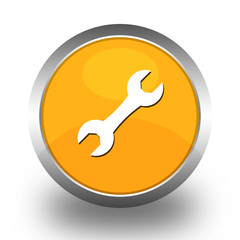 BOUTONS ICONES RONDS COLLECTION JAUNE ORANGE