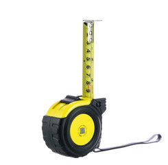 Yellow tape measure isolated