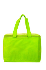 Green cooling bag with zipper