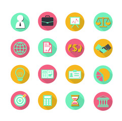Business finance icons set
