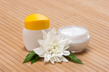 Fototapeta na wymiar Natural moisturizing face cream