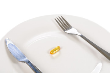 Vitamin D on plate