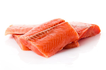 salmon fillet. Fresh sliced salmon fish
