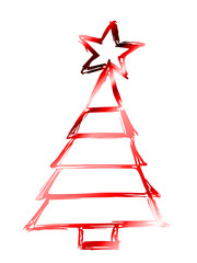 roter Tannenbaum-Silhouette