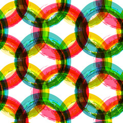 Fototapeta premium abstract colorful circle watercolor brush background, vector sea