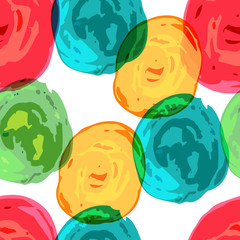 abstract colorful circle watercolor brush background, vector sea