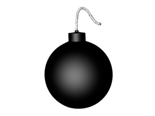 bombe sur fond blanc