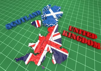 map illustration of Scotland and England