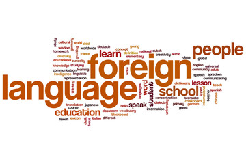 Foreign language word cloud