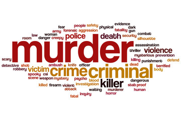 Obraz premium Murder word cloud