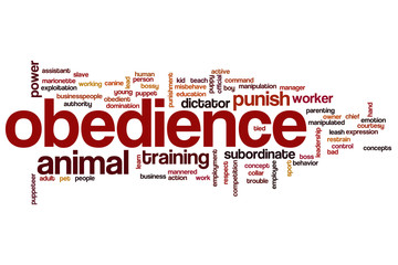 Obedience word cloud