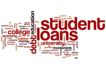 Student loans word cloud
