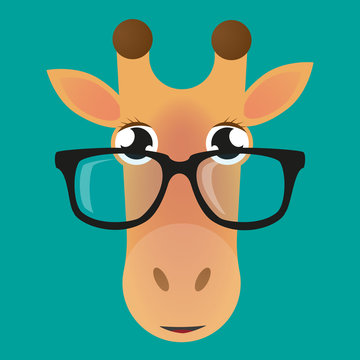 Giraffe Avatar Wearing Glasses