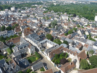 Fototapeta na wymiar Bourges vue du ciel