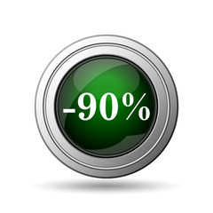 90 percent discount icon