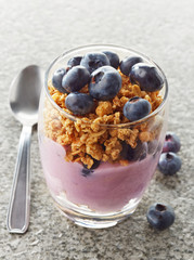 dessert with fresh blueberries