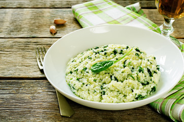 risotto with spinach