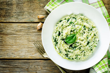 risotto with spinach