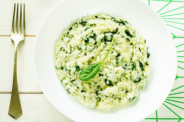 risotto with spinach