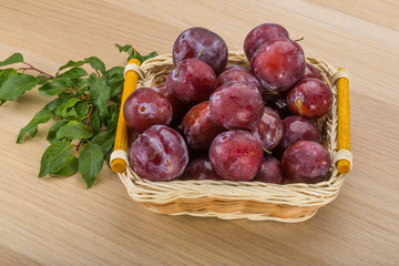 Fresh plums