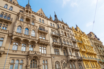 Obraz premium historische Häuserfront in der Prager Neustadt