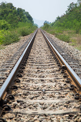 Fototapeta premium Gleise ins Nichts