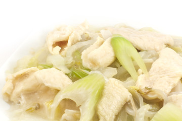 Chicken and Soybean Chow Mein