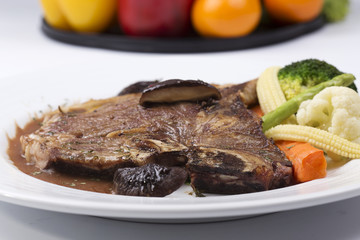 grilled t-bone steak