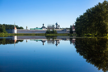 Ancient Russian Assumption Monastery in Tikhvin city, Russia.