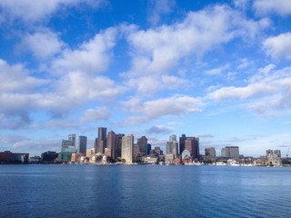 Boston skyline in the morning