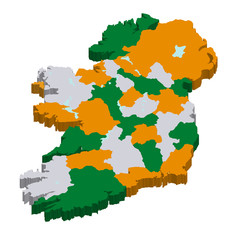 アイルランド　地図　国