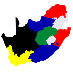 南アフリカ　地図　国