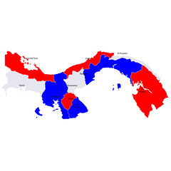 Fototapeta premium パナマ 地図 国