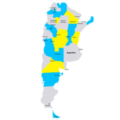 アルゼンチン　地図　国