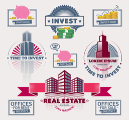 Naklejka premium Set of business design elements. EPS10.