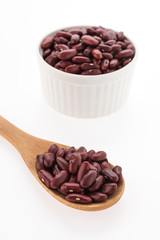 Red beans kidney isolated on white background