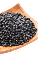 Black beans isolated on white background