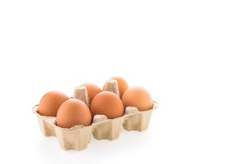 Eggs isolated on white background