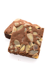 Brownie isolated on white