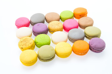 Macaroons isolated on white