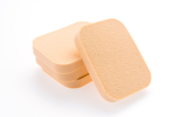 Face sponge powder isolated on white