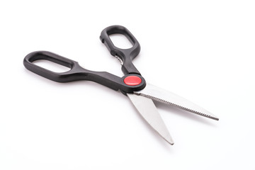 Kitchen scissor object isolated on white